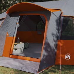 Tente familiale avec auvent imperméable tunnel Gris et orange 643542643542