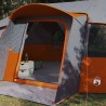 Tente familiale avec auvent imperméable tunnel Gris et orange 643542643542