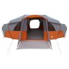 Tente familiale avec auvent imperméable tunnel Gris et orange 643542643542