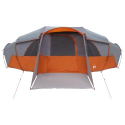 Tente familiale avec auvent imperméable tunnel Gris et orange 643542643542