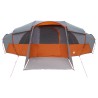 Tente familiale avec auvent imperméable tunnel Gris et orange 643542643542