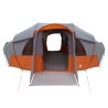 Tente familiale avec auvent imperméable tunnel Gris et orange 643543643543
