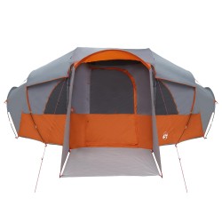 Tente familiale avec auvent imperméable tunnel Gris et orange 643543643543