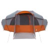 Tente familiale avec auvent imperméable tunnel Gris et orange 643543643543