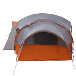Tente familiale avec auvent imperméable tunnel Gris et orange 643543643543