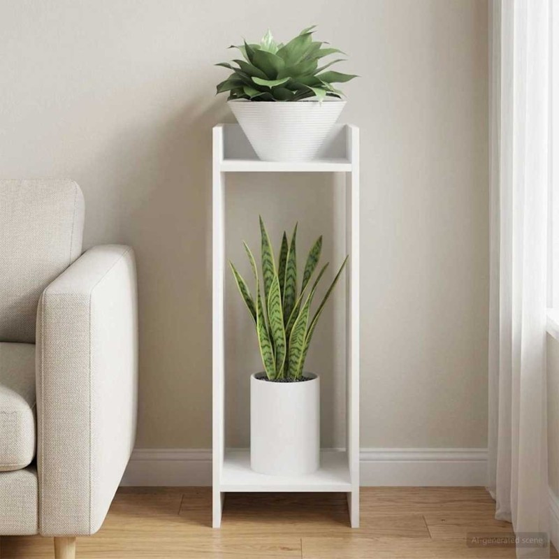 Support de Plante Blanc 30 x 30 x 80 cm Bois d’ingénierie 643555643555
