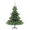 Sapin de Noël artificiel Nordmann avec LED et boules Vert 180cm 643557643557