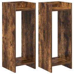 Support de Plante 2 pc Chêne Fumé 30 x 30 x 80 cm 643575643575