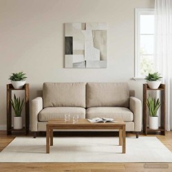 Support de Plante 2 pc Chêne Fumé 30 x 30 x 80 cm 643575643575