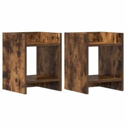 Support de Plante 2 pc Chêne Fumé 30 x 30 x 40 cm 643576643576