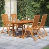 Ensemble à manger de jardin 5 pcs Bois d'acacia massif 120-170 cm 643577643577
