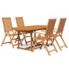 Ensemble à manger de jardin 5 pcs Bois d'acacia massif 120-170 cm 643577643577