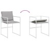 Ensemble à manger de jardin avec coussins 9 pcs blanc textilène 643579643579
