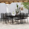 Ensemble à manger de jardin 9 pcs Noir 643581643581