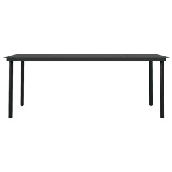 Ensemble à manger de jardin 9 pcs Noir 643581643581