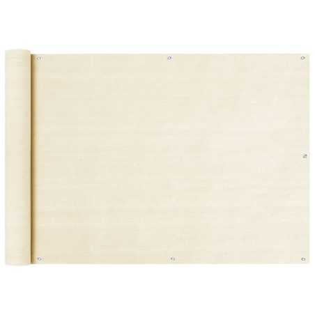Écran de balcon Crème 75x500 cm PEHD  643585643585