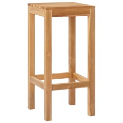 Tabouret de bar 2 pcs Naturel Bois de teck massif 643586643586