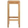 Tabouret de bar 2 pcs Naturel Bois de teck massif 643586643586