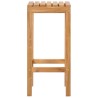 Tabouret de bar 2 pcs Naturel Bois de teck massif 643586643586
