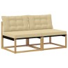 Sofa de milieu extérieur Bois d'acacia massif et Textilène 643608643608