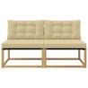 Sofa de milieu extérieur Bois d'acacia massif et Textilène 643608643608
