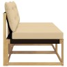 Sofa de milieu extérieur Bois d'acacia massif et Textilène 643608643608