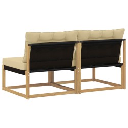 Sofa de milieu extérieur Bois d'acacia massif et Textilène 643608643608