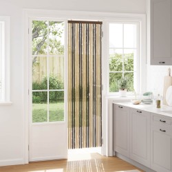 Rideau anti-insectes en chenille Marron foncé et beige 643609643609