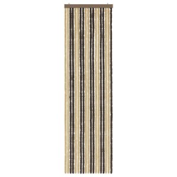 Rideau anti-insectes en chenille Marron foncé et beige 643609643609
