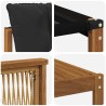 Ensemble de canapés d'extérieur 6 pcs Naturel et noir 643619643619