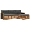 Ensemble de canapés d'extérieur 4 pcs Naturel et Anthracite 643621643621