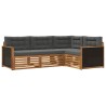 Ensemble de canapés d'extérieur 4 pcs Naturel et Anthracite 643630643630