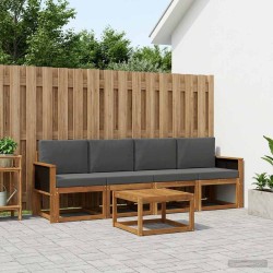 Ensemble de canapés d'extérieur 4 pcs Naturel et Anthracite 643631643631