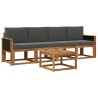 Ensemble de canapés d'extérieur 4 pcs Naturel et Anthracite 643631643631