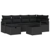 Ensemble de canapé de jardin avec coussin polyrotin 643633643633