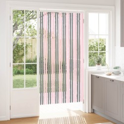 Rideau anti-insectes en chenille Gris Argent et Rose 643638643638