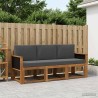 Ensemble de canapés d'extérieur 3 pcs Naturel et Anthracite 643648643648
