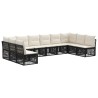 Ensemble de canapé de jardin 10 pcs Noir polyrotin 643657643657
