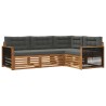 Ensemble de canapés d'extérieur 4 pcs Naturel et Anthracite 643664643664