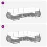 Ensemble de canapé de jardin 7 pcs Noir et blanc crème 643672643672
