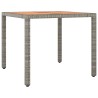 Ensemble à manger de jardin 5 pcs coussins gris résine tressée 643675643675