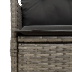 Ensemble à manger de jardin 5 pcs coussins gris résine tressée 643675643675