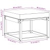 Pouf d'Extérieur Bois d'acacia massif et tissu Textilène Blanc 643677643677