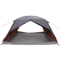 Tente de randonnée Gris et orange 4 personnes 643681643681