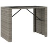 Ensemble de bar de jardin 5 pcs avec coussins gris poly rotin 643682643682