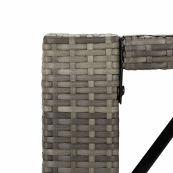 Ensemble de bar de jardin 5 pcs avec coussins gris poly rotin 643682643682