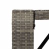 Ensemble de bar de jardin 5 pcs avec coussins gris poly rotin 643682643682