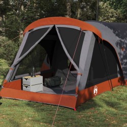 Tente familiale Gris et orange 550 x 555 x 208 cm 643684643684