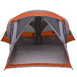 Tente familiale Gris et orange 550 x 555 x 208 cm 643684643684