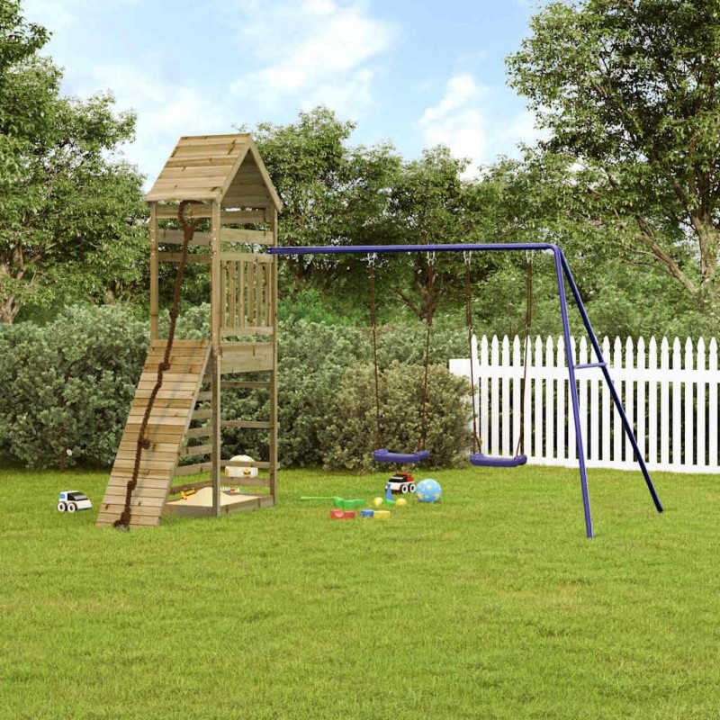Aire de jeux d'extérieur bois de pin imprégné 643693643693